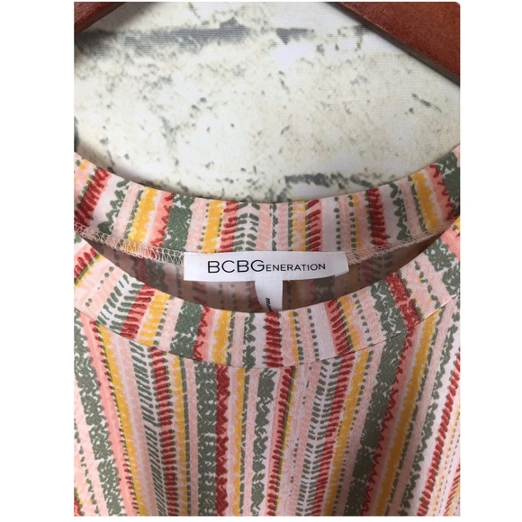 BCBGENERATION Dusty pink multi stripes size: Large - Picture 4 of 8